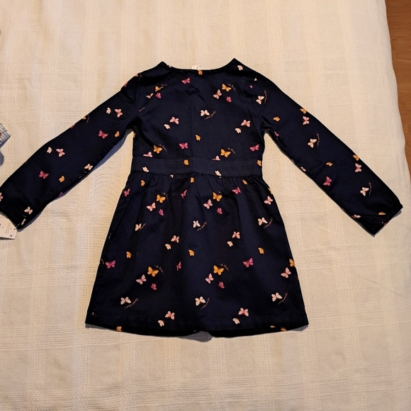 Carter's girls size 5 navy dress with butterfly design, New - Picture 2 of 6